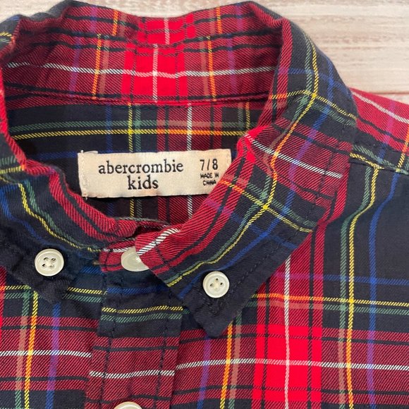 Abercrombie Kids Tartan Plaid Button Up Long Sleeve Shirt - Picture 3 of 5